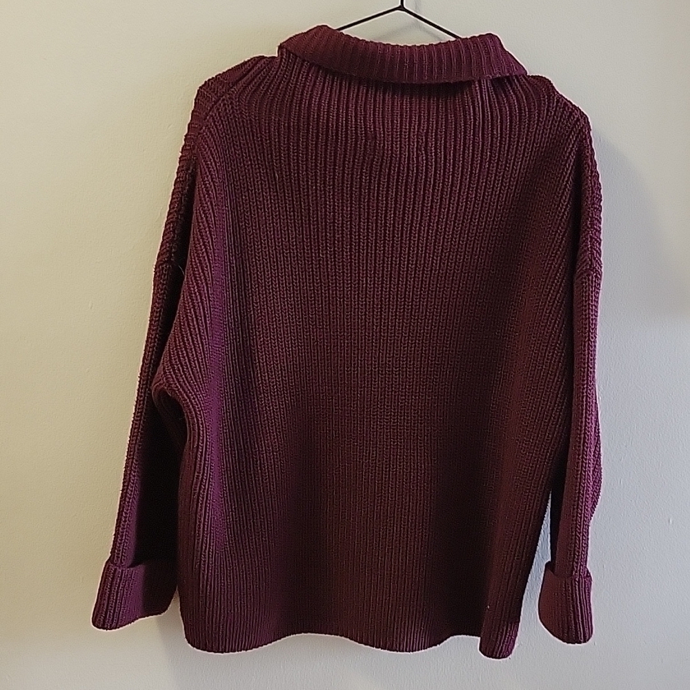 𝅺LORD & TAYLOR Burgundy Sweather US S - Picture 4 of 8